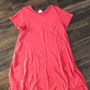 LuLaRoe- Red Acid-Washed Carly
